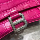 Contemporary Faux Leather Handbag - Signature Hardware Accents | Women's Luxury Handbag #612 - styled full view (image 7) of designer-inspired handbag