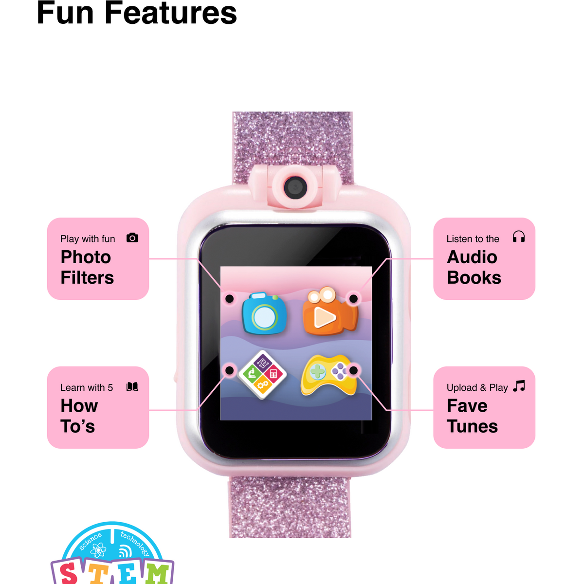 Front view of PlayZoom unisex watch