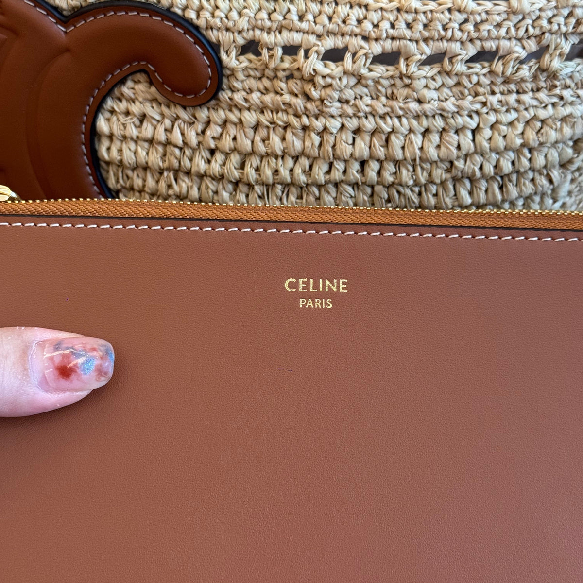 Celine Couffin Panier Bag detail shot – designer craftsmanship and quality