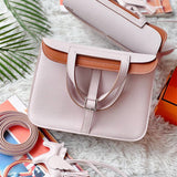  tailored shoulder bag detail view showing craftsmanship