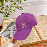 Close-up detail view of Louis Vuitton unisex cap