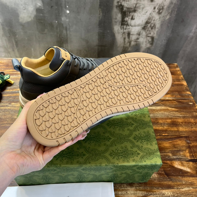 Gucci soft grey luxury sneakers view 7 classic court silhouette
