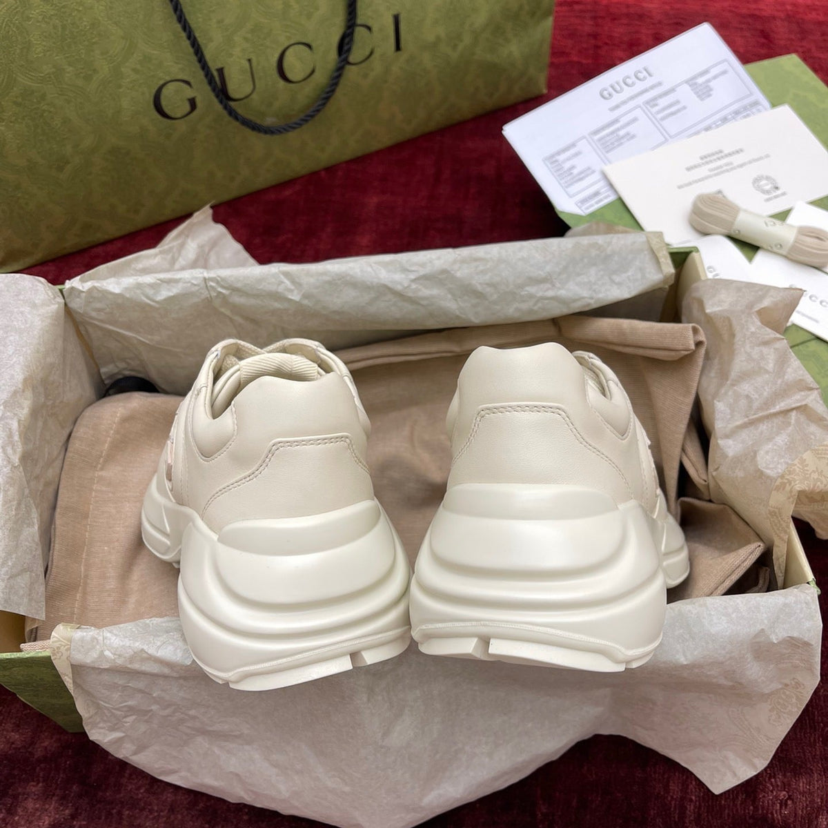 Gucci Rhyton Sneakers detail shot – designer craftsmanship and quality
