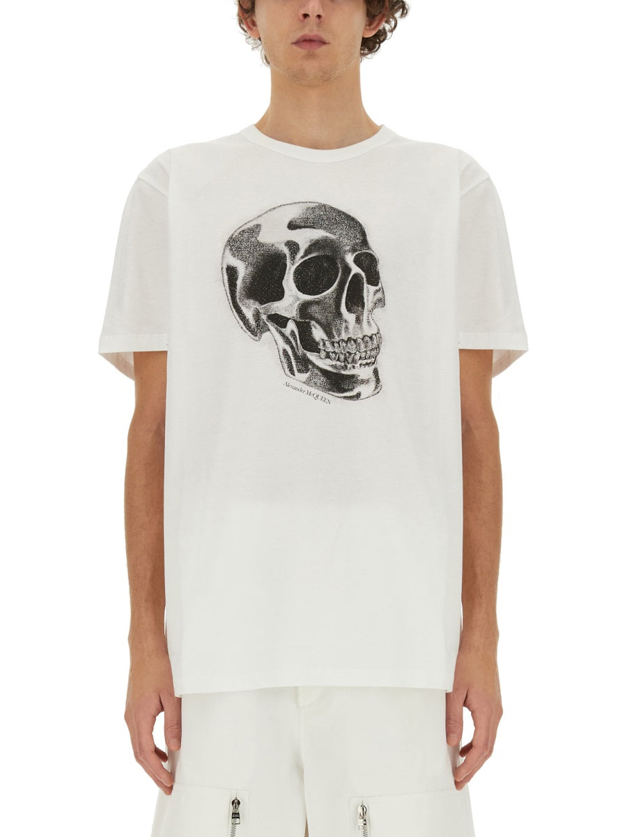 Alexander McQueen T-Shirts? Alexander Mcqueen Men Skull Print T-Shirt Casual Everyday Designer Tee