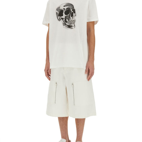 Alexander McQueen T-Shirts? Alexander Mcqueen Men Skull Print T-Shirt Casual Everyday Designer Tee