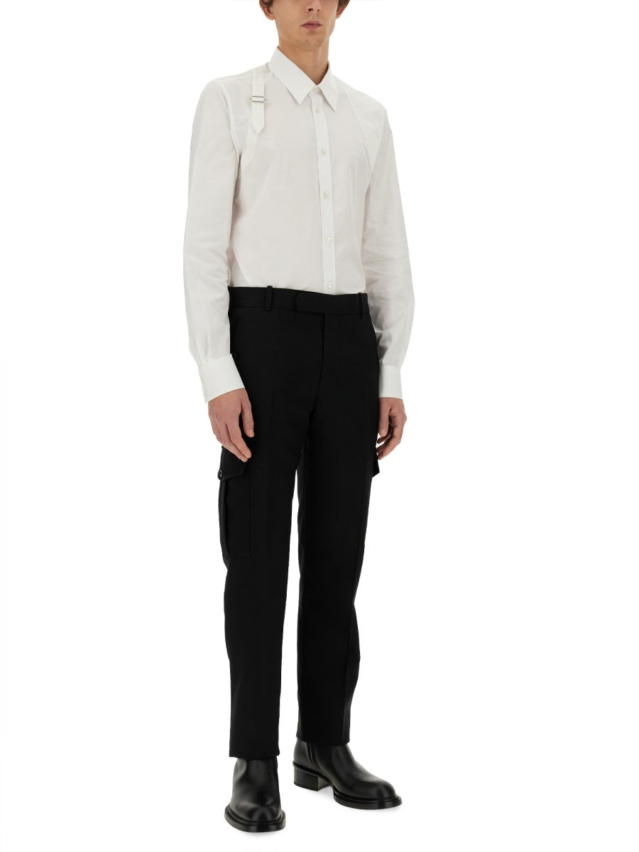 Alexander McQueen premium pants detail and craftsmanship close-up