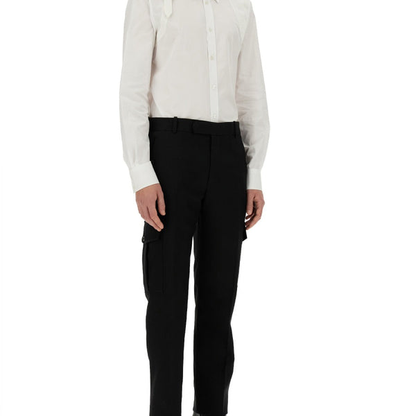 Alexander McQueen premium pants detail and craftsmanship close-up