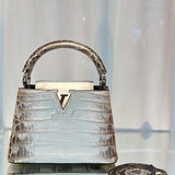  Sleek tote bag carried on shoulder