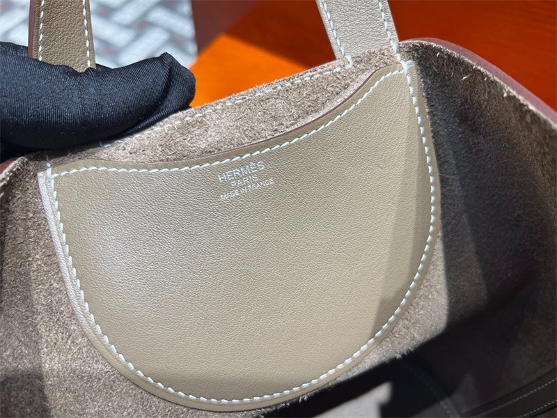Side view of sophisticated structured handbag