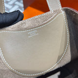 Side view of sophisticated structured handbag