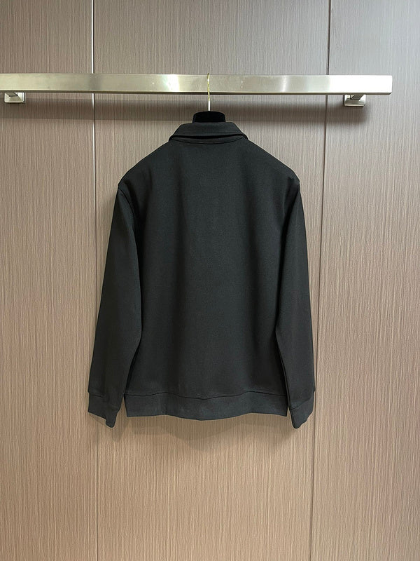 Side profile of Louis Vuitton luxury clothing with signature branding