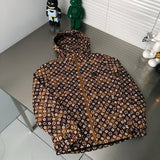 Front view of Louis Vuitton luxury clothing with tailored silhouette