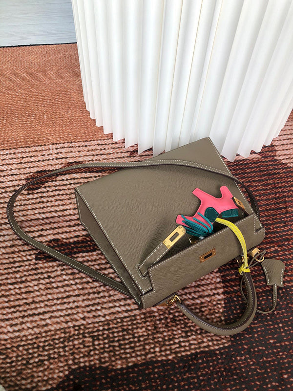 Close-up detail of graceful bag design