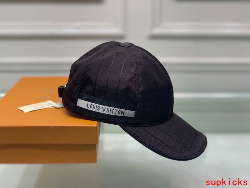 Close-up detail view of Louis Vuitton unisex cap