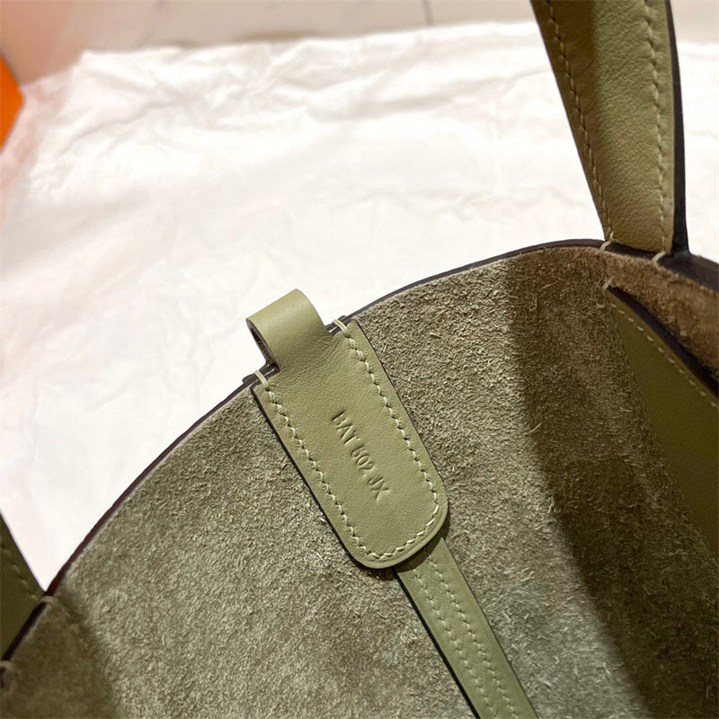 Close-up detail of poised bag design