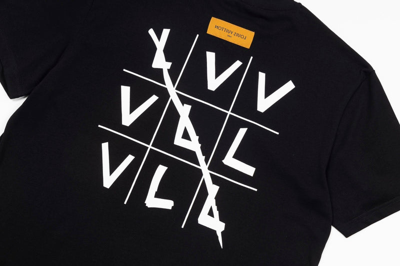 Side profile of Louis Vuitton cotton t-shirt with monogram-inspired silhouette