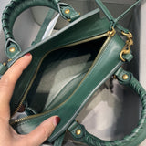 Bold Faux Leather Handbag - Signature Hardware Accents | Women's Premium Handbag #634 - styled full view (image 7) of designer-inspired handbag
