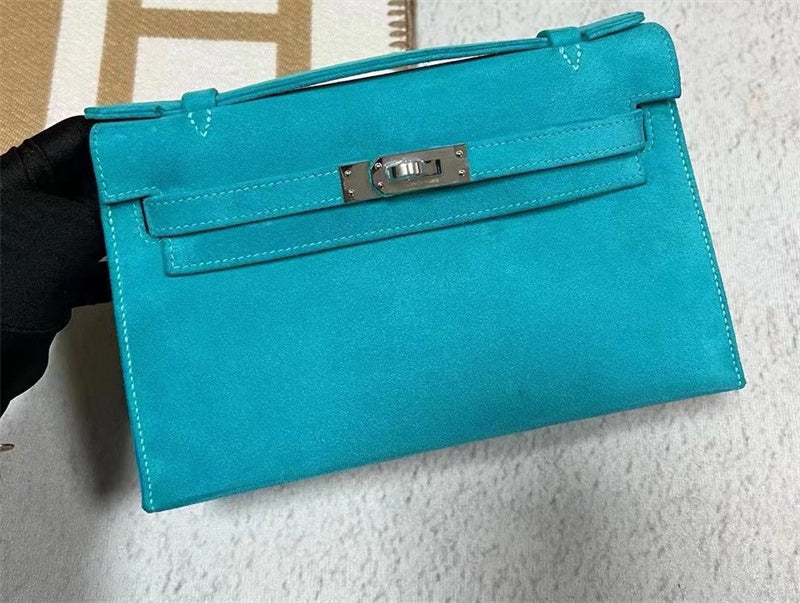 Side view of minimalist structured handbag