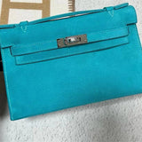 Side view of minimalist structured handbag