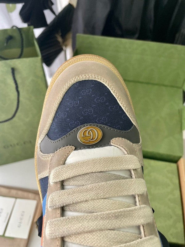 Gucci soft grey luxury sneakers view 6 classic court silhouette