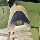 Gucci soft grey luxury sneakers view 6 classic court silhouette