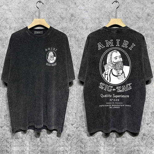 Amiri luxury t-shirt detail shot