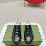 Side profile of Gucci all-black sneakers everyday casual design
