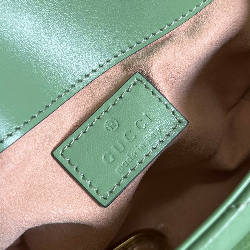 Side view of modern structured handbag
