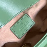 Side view of modern structured handbag