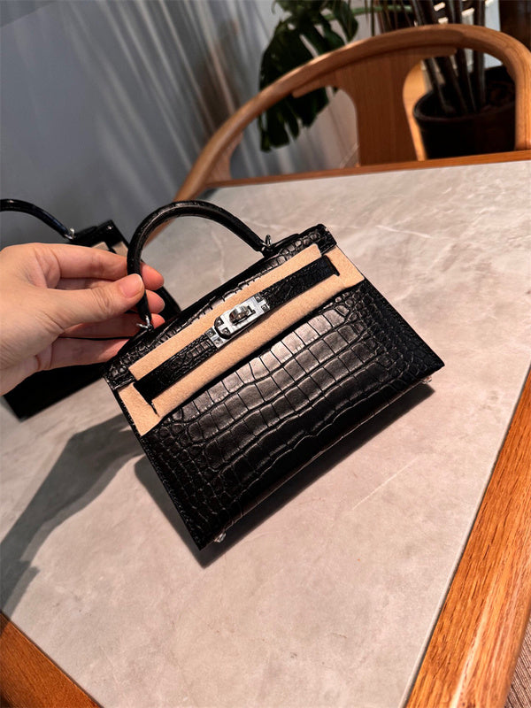 Close-up detail of timeless bag design
