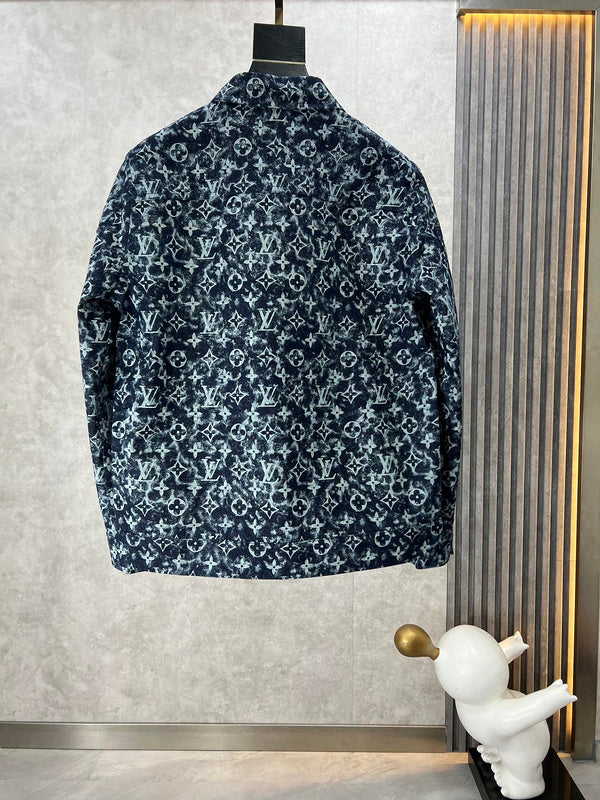 Side profile of Louis Vuitton luxury clothing with runway-inspired design