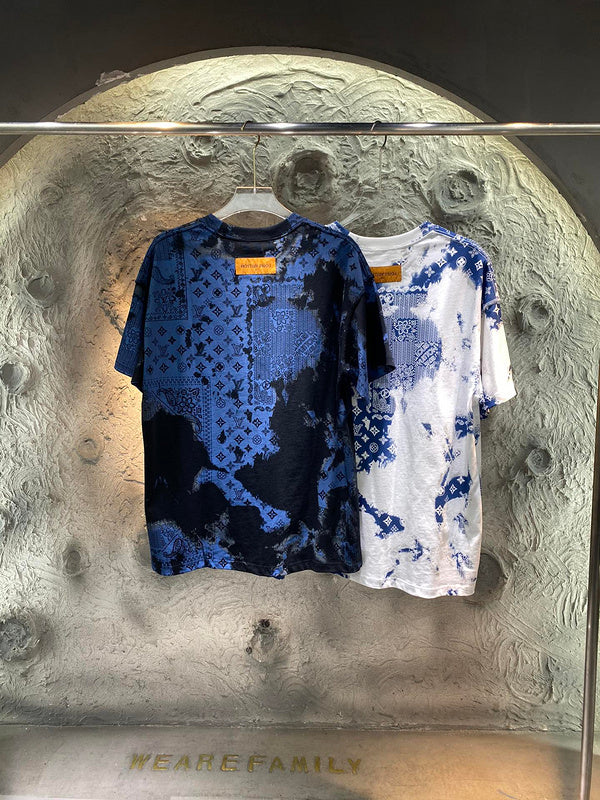 Back view of Louis Vuitton cotton t-shirt with runway-inspired design