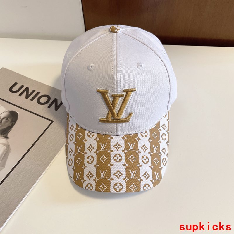 Close-up detail view of Louis Vuitton unisex cap