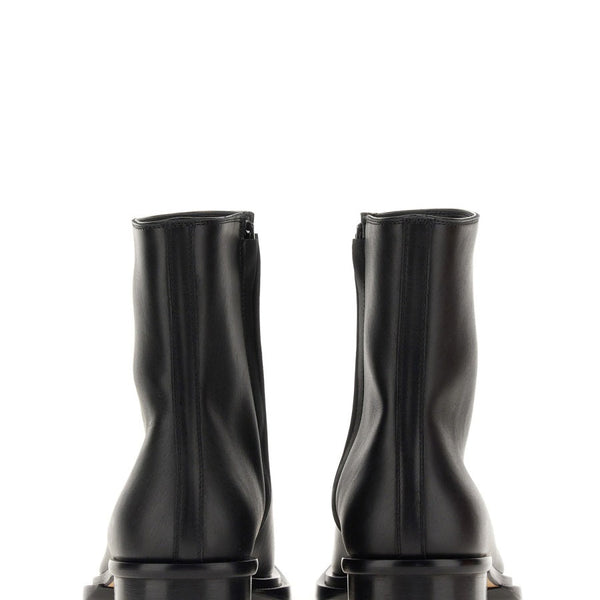 Close-up of Alexander McQueen boots & booties hardware and fine stitching
