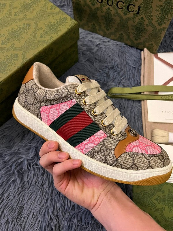 Gucci sneakers detailed view showing premium designer craftsmanship