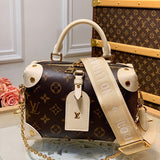 Side profile of everyday-luxe sleek women's handbag – women's everyday handbag
