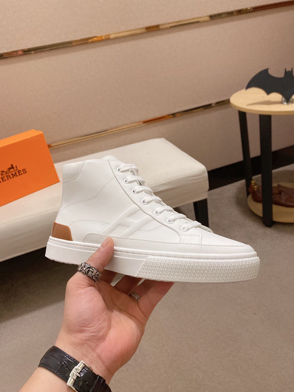 Hermès Tan Ankle Strap Heels - Angled View