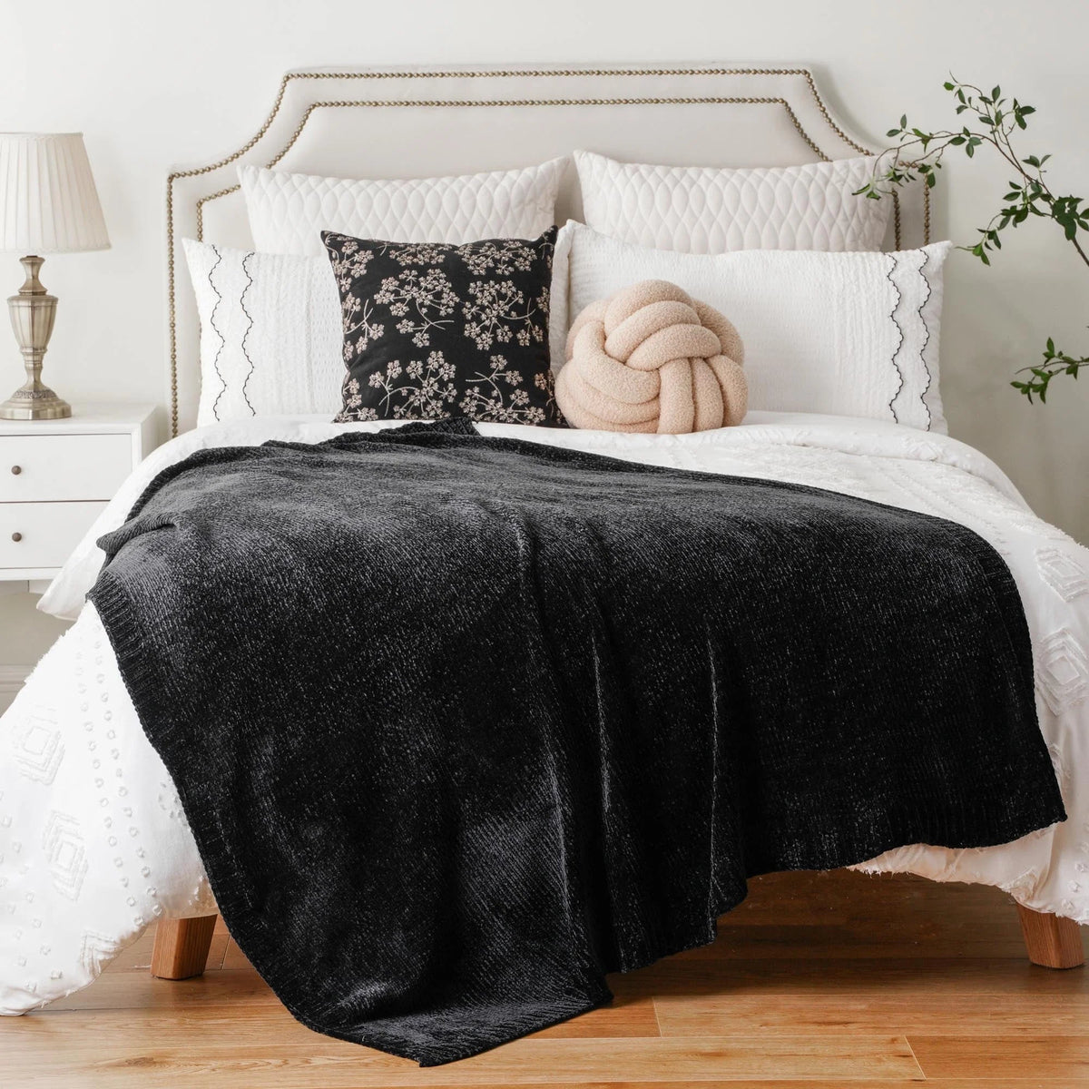 Black Chenille Throws for Couch