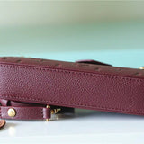  clean-lined structured bag detail view showing craftsmanship