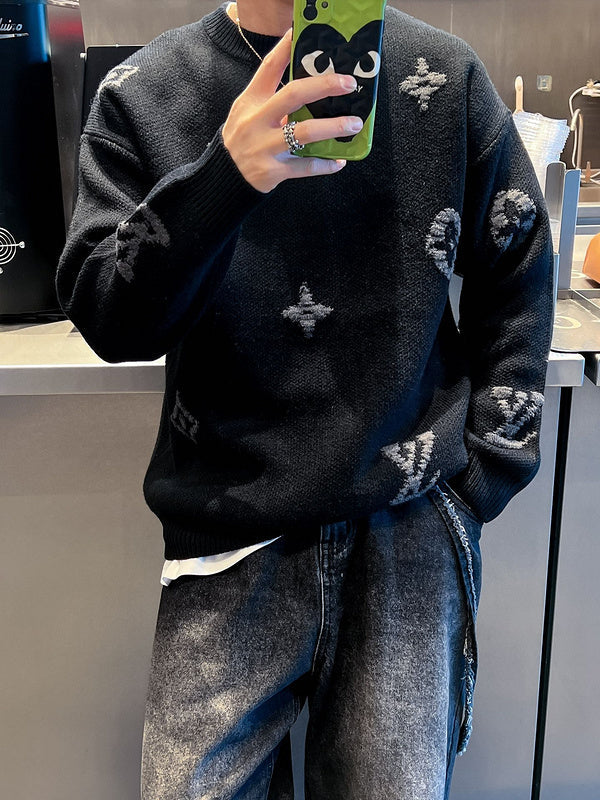 Side profile of Louis Vuitton luxury clothing with signature branding