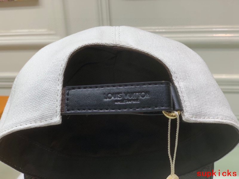 Close-up detail view of Louis Vuitton unisex cap