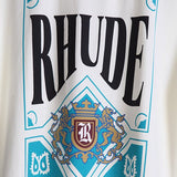 Back view of Rhude luxury clothing with contemporary cut