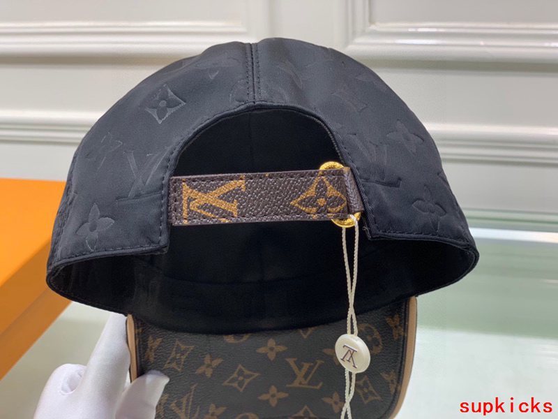 Close-up detail view of Louis Vuitton unisex cap