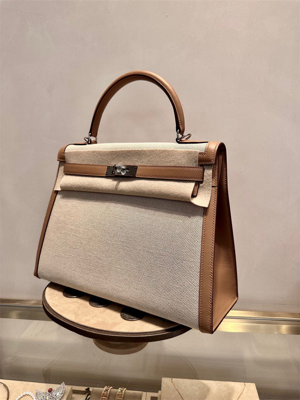  Modern structured bag carried on shoulder