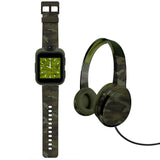 Front view of PlayZoom unisex green watch