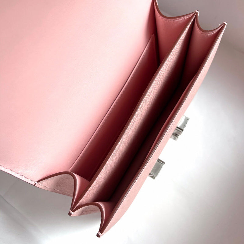 Side view of statement structured handbag