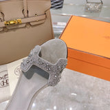 Hermès White Chunky Platform Sneakers - Heel Detail View