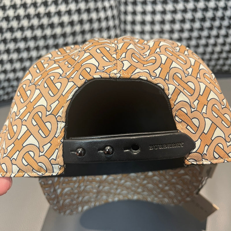 Close-up detail view of Burberry unisex cap