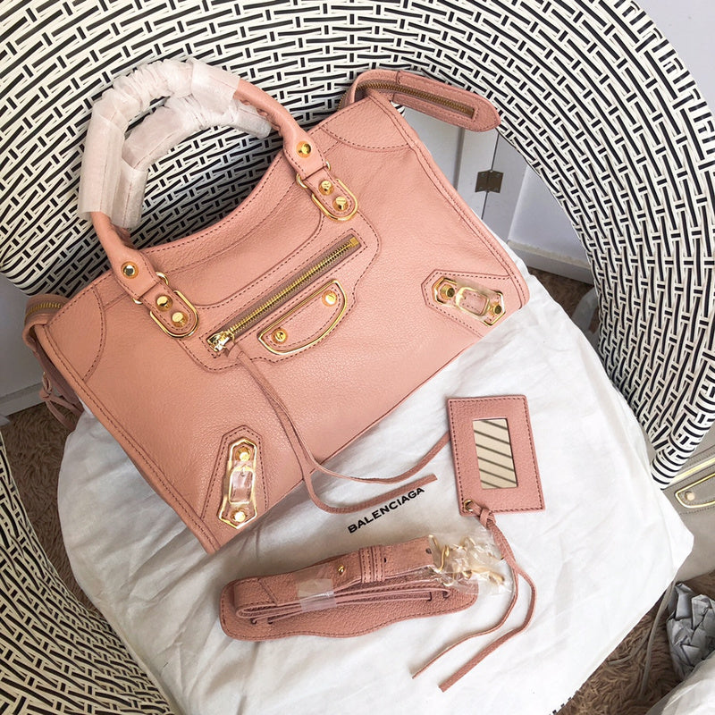 Front view of chic structured women's handbag – women's everyday handbag