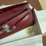 Side view of versatile structured handbag